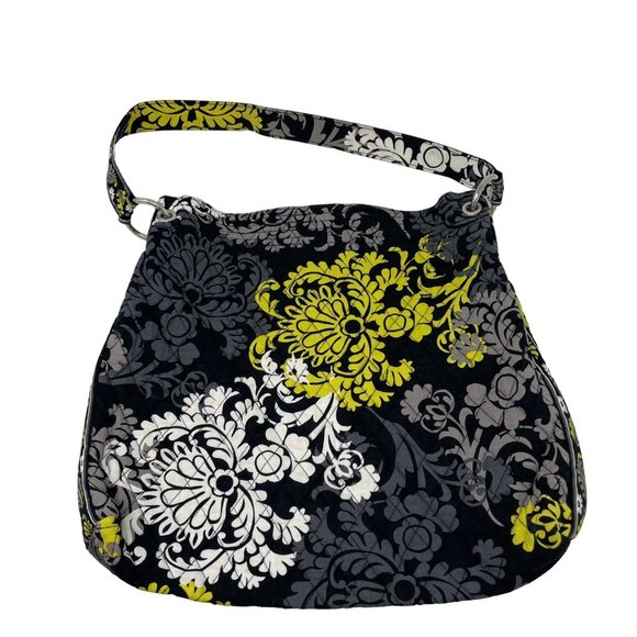 Vera Bradley Handbags - Vera Bradley Tote Baroque Shoulder Bag Black Gray Yellow White Print Medium